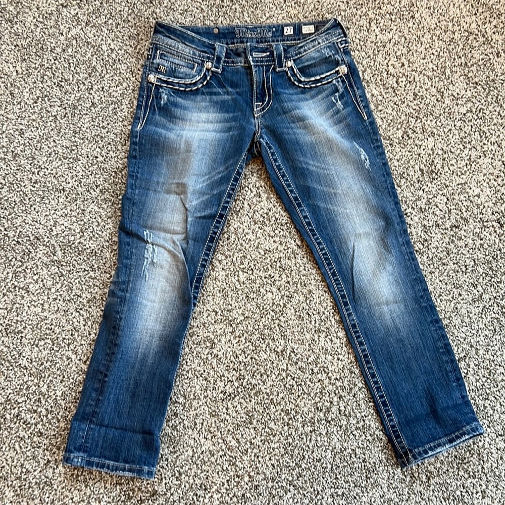 Miss Me Denim Capri - distressed